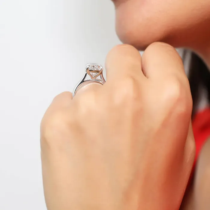 Rings BERRICLE Solitaire 55ct Oval CZ Ring in Sterling Silver