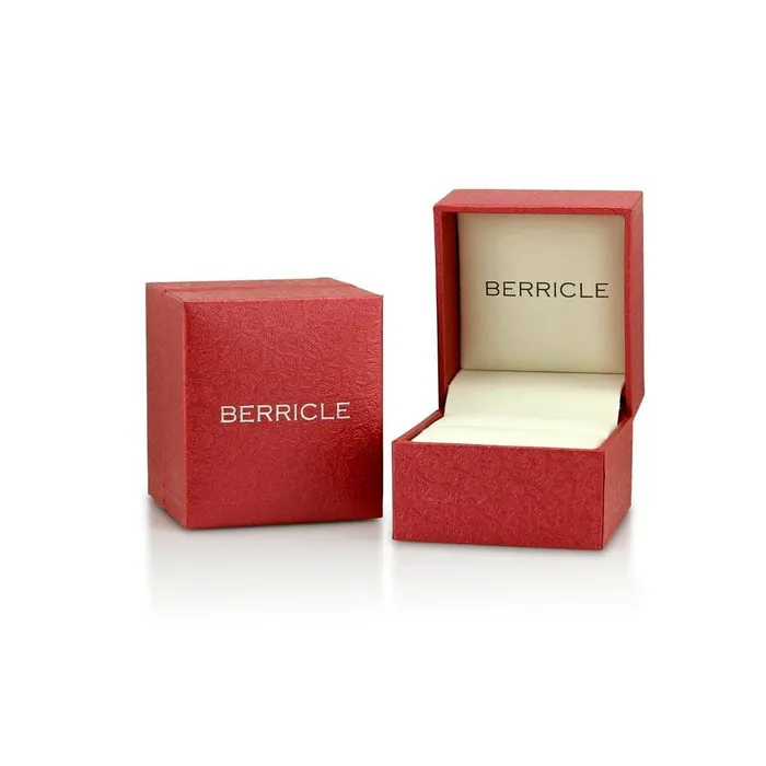 Rings BERRICLE Wishbone Woven 13ct CZ Ring Set in Sterling Silver
