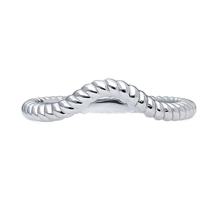 Rings BERRICLE Woven Wishbone Curved Band in Sterling Silver