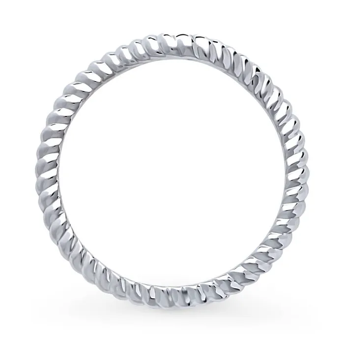 Rings BERRICLE Woven Wishbone Curved Band in Sterling Silver