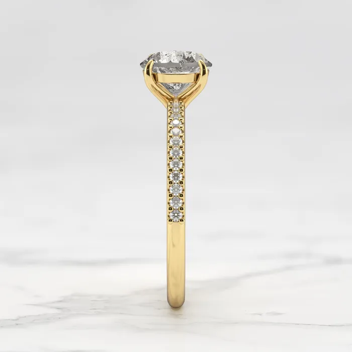 Rings Capucinne Round Half Pave Salt Pepper Diamond Ring