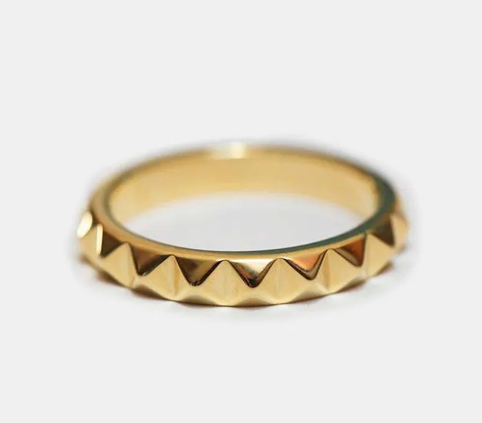 Rings Capucinne Stud Ring Unique Gold Band