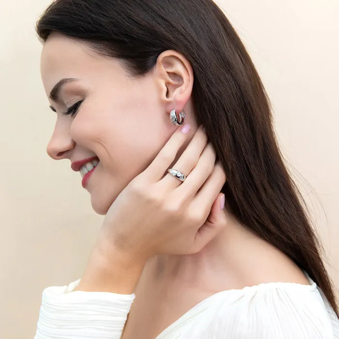 Rings Dome CZ Stackable Band in Sterling Silver BERRICLE