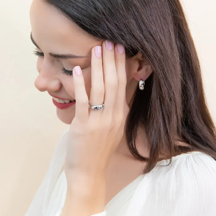 Rings Dome CZ Stackable Band in Sterling Silver BERRICLE