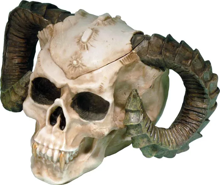 Rings Dropshipped via Social Commerce Network Human Skull Voodoo Skeleton Evil Demon Devil Ram Horn Vampire Ashtray Stash USA