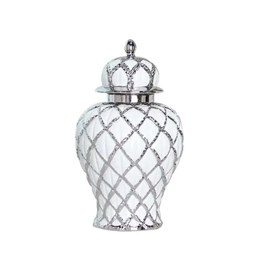 Rings Dropshipped via Social Commerce Network MYADDICTION Decorative Ginger Jar Modern Flower Arrangement for Wedding Centerpiece Cafe White Silver Rings Dropshipped via Social Commerce Network MYADDICTION Decorative Ginger Jar Modern Flower Arrangement for Wedding Centerpiece Cafe White Silver