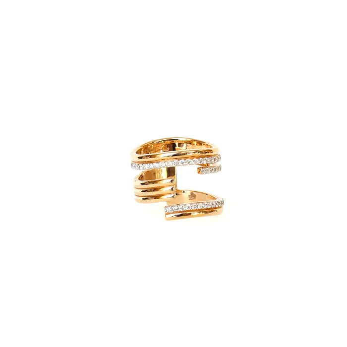 Rings Korloff Pink Gold Ring With Diamonds Size 55 Korloff