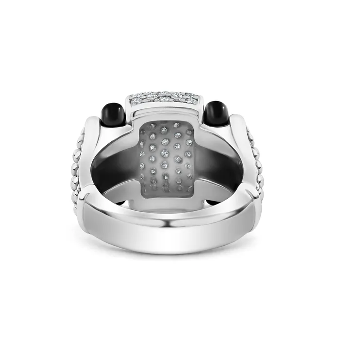 Rings LAGOS Black Caviar Black Ceramic Caviar Diamond Statement Ring Rings LAGOS Black Caviar Black Ceramic Caviar Diamond Statement Ring