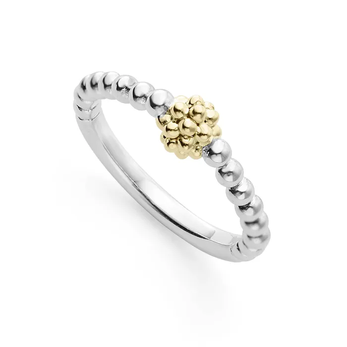 Rings Lagos Caviar Icon TwoTone Caviar Stacking Ring