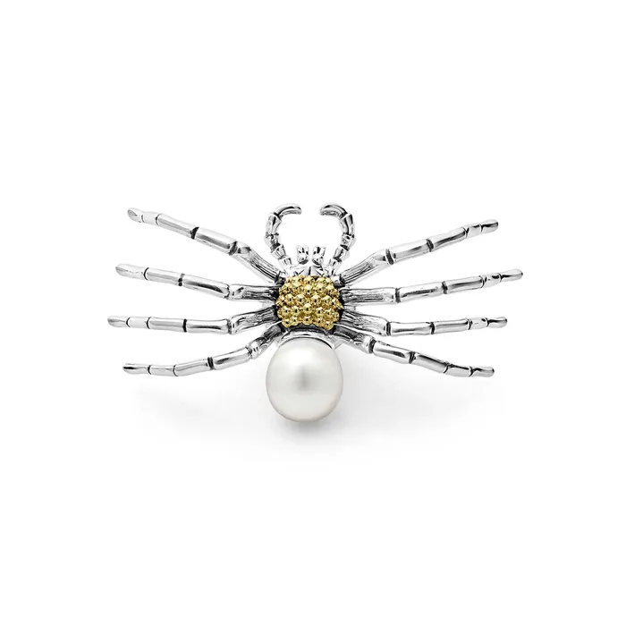 Rings LAGOS Rare Wonders Two Tone Pearl Spider Pin