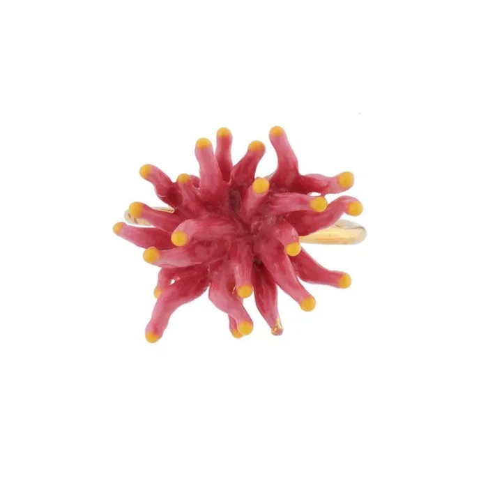Rings Les Nereides Les Nereides Pink Anemone Adjustable Ring Rings Les Nereides Les Nereides Pink Anemone Adjustable Ring