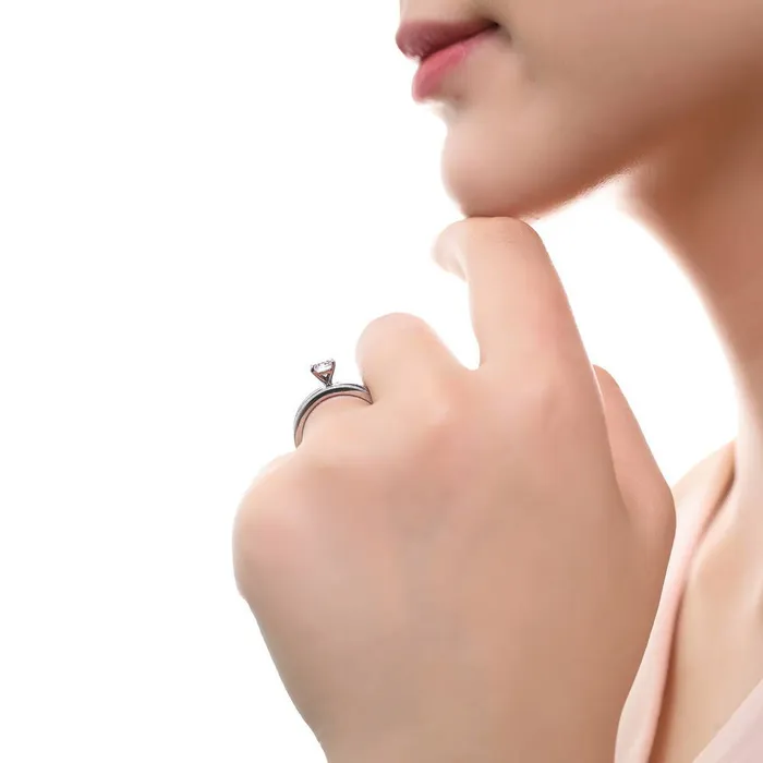 Rings Solitaire 1ct CZ Ring Set in Sterling Silver BERRICLE