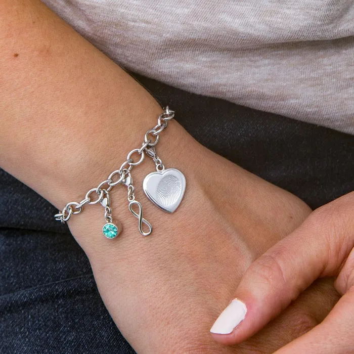 Rings Sterling Silver Heart Charm Legacy Touch