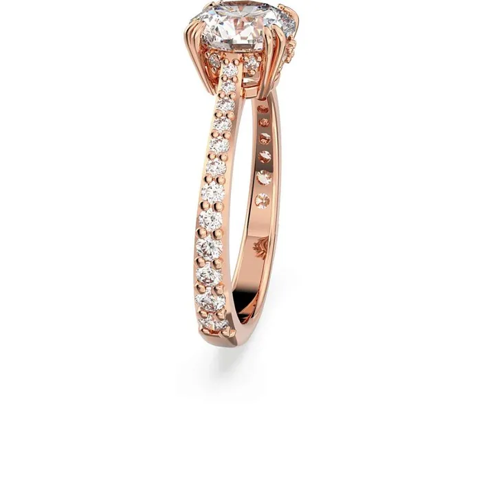 Rings Swarovski Swarovski Constella Cocktail Ring Princess cut Pav White Rose goldtone plated 60 Rings Swarovski Swarovski Constella Cocktail Ring Princess cut Pav White Rose goldtone plated 60