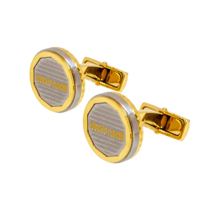 Roberto Cavalli Roberto Cavalli Cufflinks Ip Gold Silver Color Combination Earrings Roberto Cavalli Roberto Cavalli Cufflinks Ip Gold Silver Color Combination Earrings
