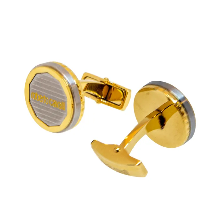 Roberto Cavalli Roberto Cavalli Cufflinks Ip Gold Silver Color Combination Earrings Roberto Cavalli Roberto Cavalli Cufflinks Ip Gold Silver Color Combination Earrings