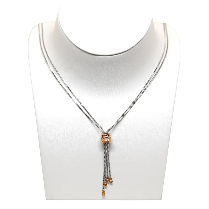 Rochas Rochas Necklace With Double Chain Round Design Necklaces