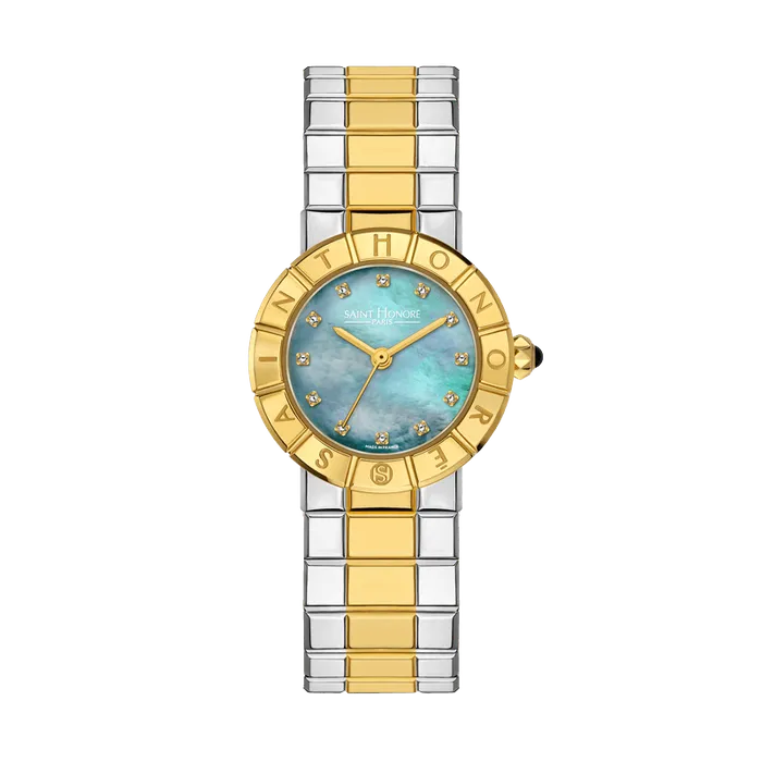 Saint Honore Saint Honore ORSAY Womens Green MOP Dial Stainless SteelGold Bracelet Watch Bracelets Saint Honore Saint Honore ORSAY Womens Green MOP Dial Stainless SteelGold Bracelet Watch Bracelets
