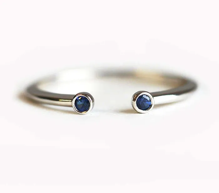 Sapphire Ring Wedding Ring Capucinne Rings