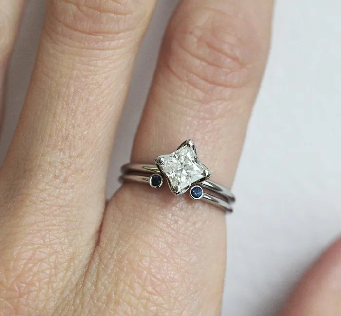 Sapphire Ring Wedding Ring Capucinne Rings