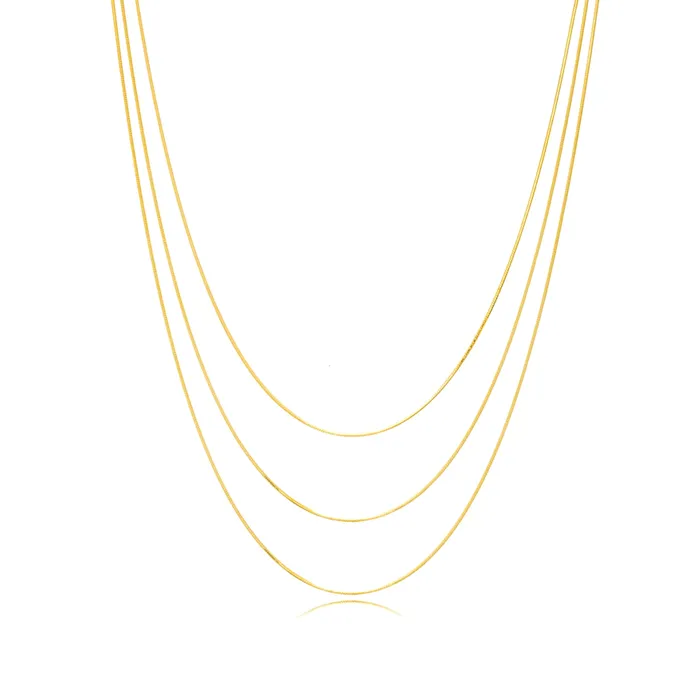 Shashi Petite Lady Triple Necklace Vermeil on Sterling Silver Shashi Necklaces