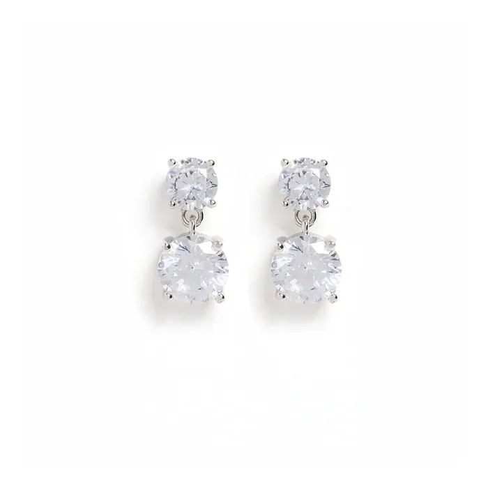 Shashi Shashi Drop Earring White Gold post stainless steel Earrings