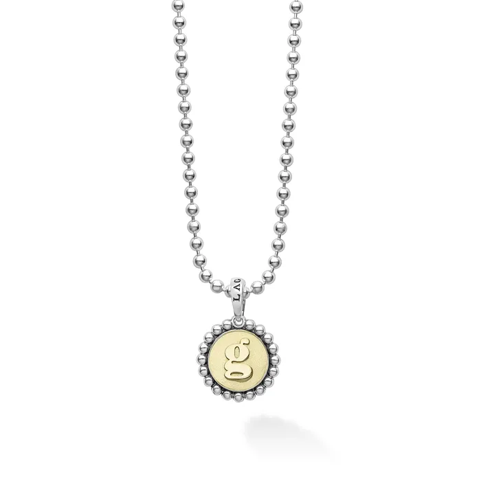 Signature Caviar G Initial Charm Necklace LAGOS Necklaces