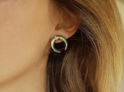 Single Earring Abalone Shell Earring Capucinne Earrings