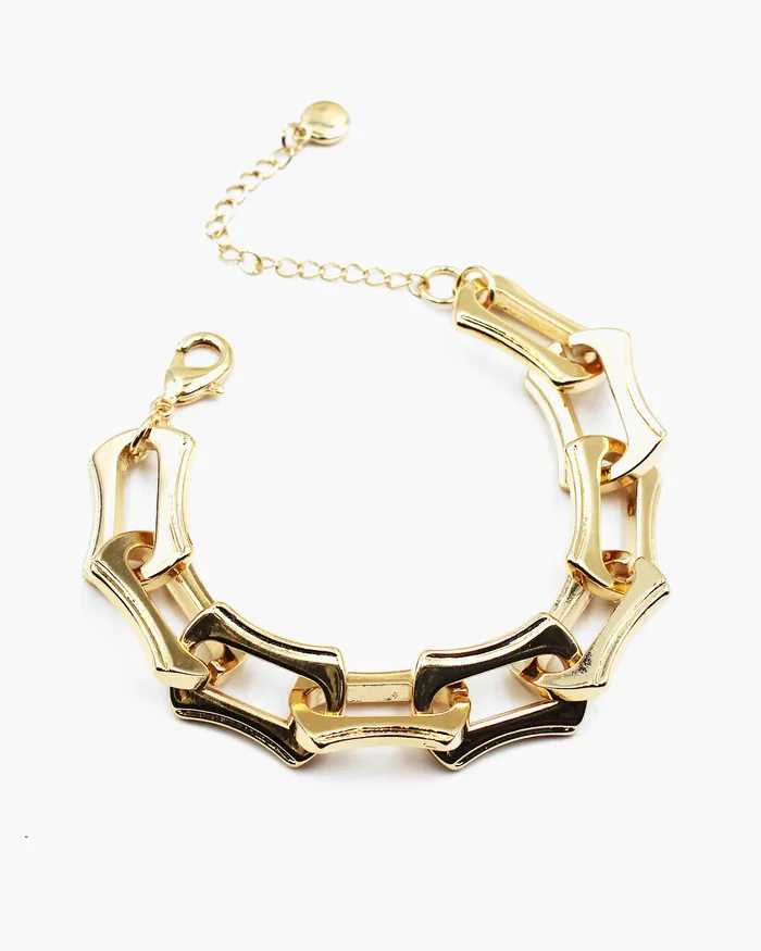 Smooth Textured Metal Link Bracelet 08172023 Bracelets