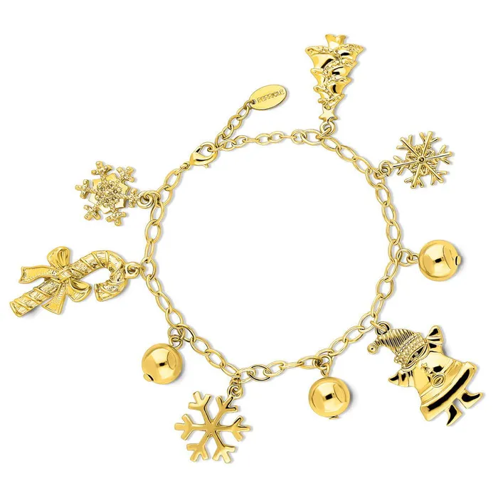 Snowflake Bead Charm Bracelet in GoldTone BERRICLE Bracelets