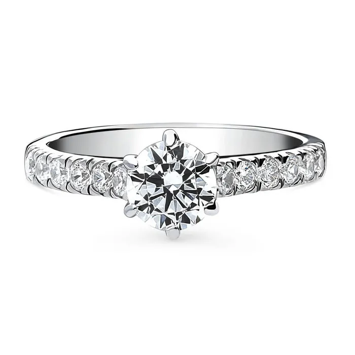 Solitaire 08ct CZ Ring in Sterling Silver BERRICLE Rings