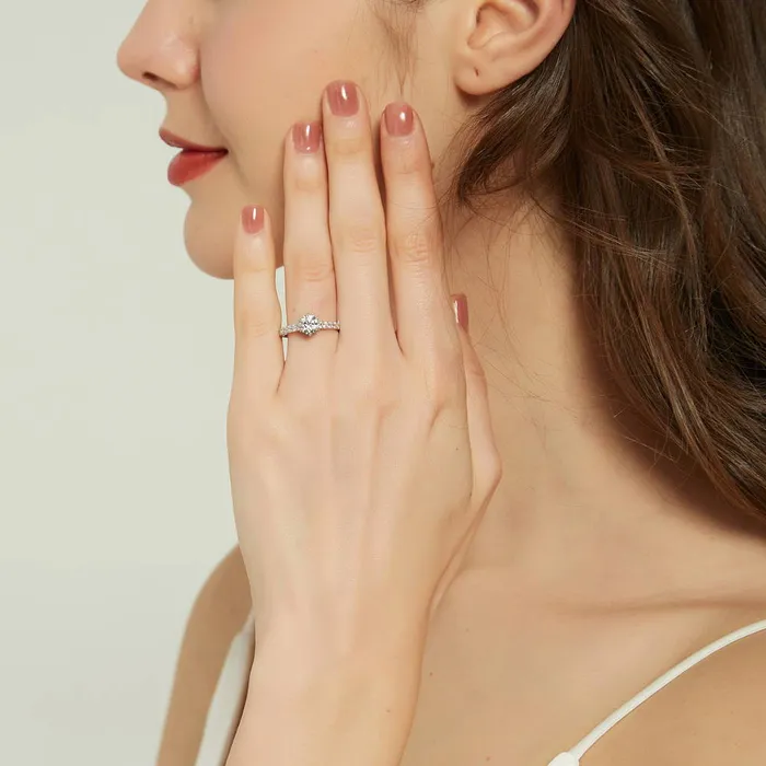 Solitaire 08ct CZ Ring in Sterling Silver BERRICLE Rings