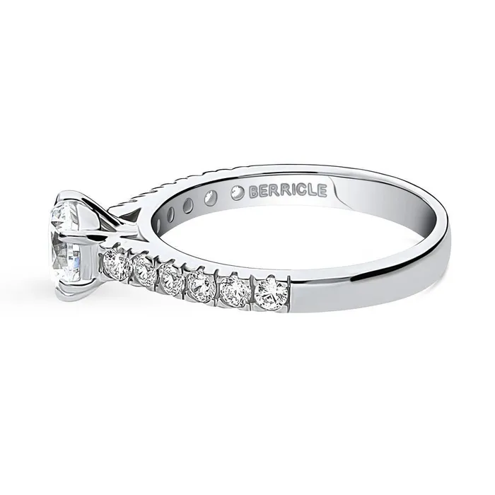 Solitaire 08ct CZ Ring in Sterling Silver BERRICLE Rings