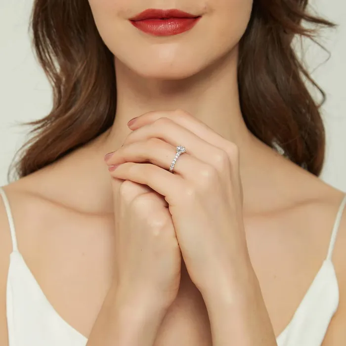 Solitaire 08ct CZ Ring in Sterling Silver BERRICLE Rings
