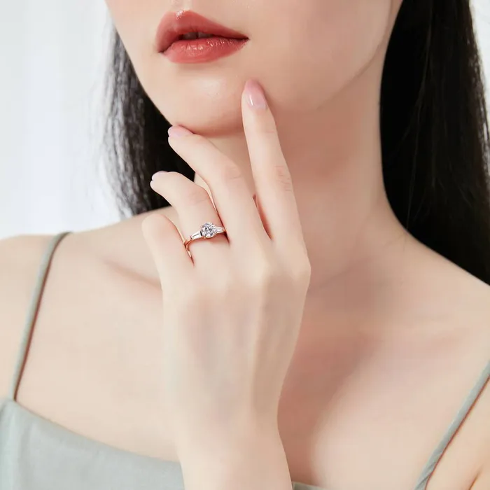 Solitaire 1ct CZ Ring in Rose Gold Plated Sterling Silver BERRICLE Rings