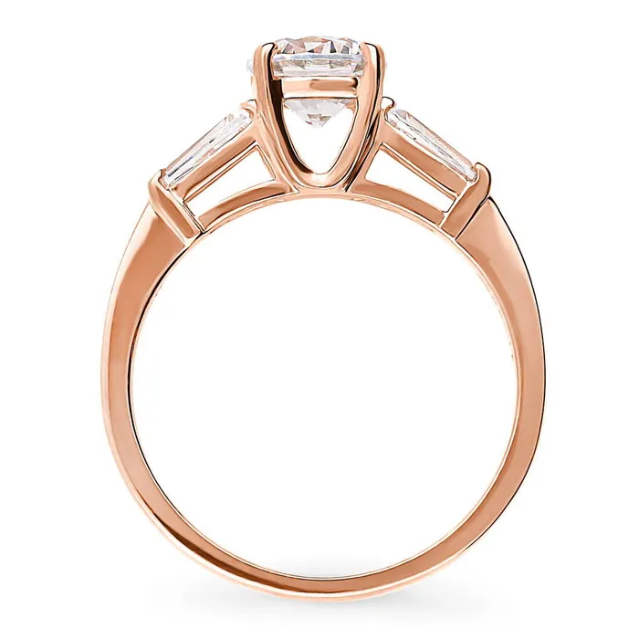 Solitaire 1ct CZ Ring in Rose Gold Plated Sterling Silver BERRICLE Rings