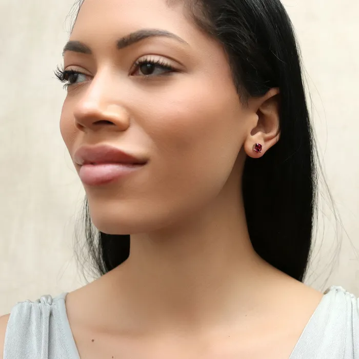 Solitaire CZ Stud Earrings in Sterling Silver 25ct BERRICLE Earrings
