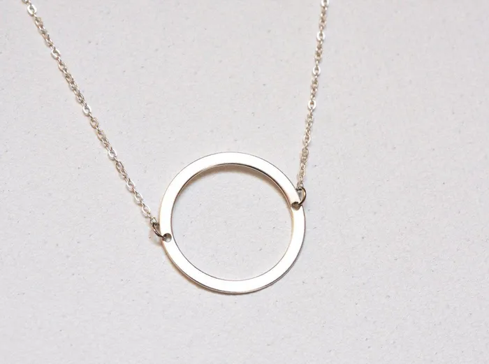 Sterling Silver Karma Necklace With Infinity Circle Capucinne Necklaces