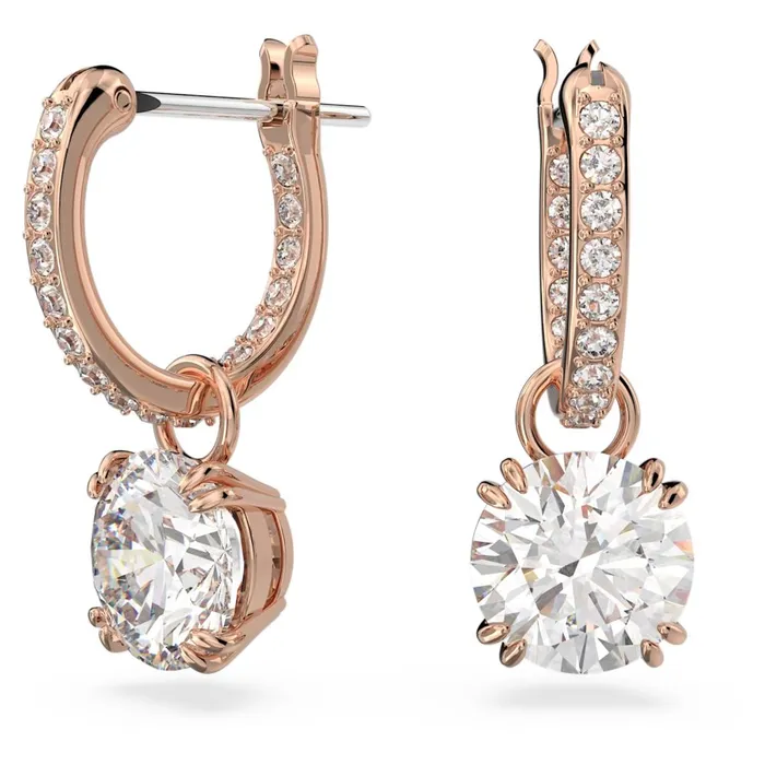 Swarovski Constella Drop Earrings Round cut White Rose goldtone plated ONE SIZE Swarovski Earrings Swarovski Constella Drop Earrings Round cut White Rose goldtone plated ONE SIZE Swarovski Earrings