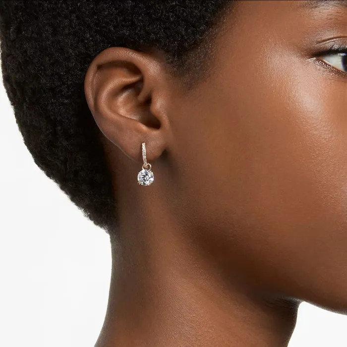 Swarovski Constella Drop Earrings Round cut White Rose goldtone plated ONE SIZE Swarovski Earrings Swarovski Constella Drop Earrings Round cut White Rose goldtone plated ONE SIZE Swarovski Earrings