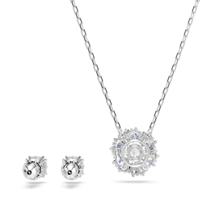 Swarovski Earrings Swarovski Idyllia Set Necklace and Earrings Mixed cuts Flower Blue Rhodium plated Swarovski Earrings Swarovski Idyllia Set Necklace and Earrings Mixed cuts Flower Blue Rhodium plated