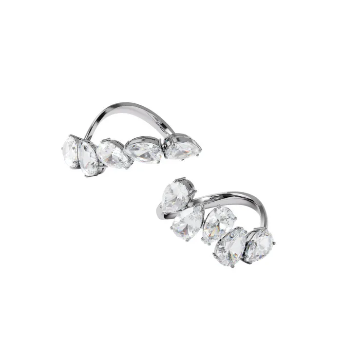 Swarovski Millenia Cocktail Ring Set White Rhodium Plated Swarovski Rings