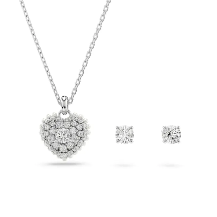 Swarovski Necklaces Swarovski Hyperbola Set Necklace and Earrings Heart White Rhodium plated Swarovski Necklaces Swarovski Hyperbola Set Necklace and Earrings Heart White Rhodium plated