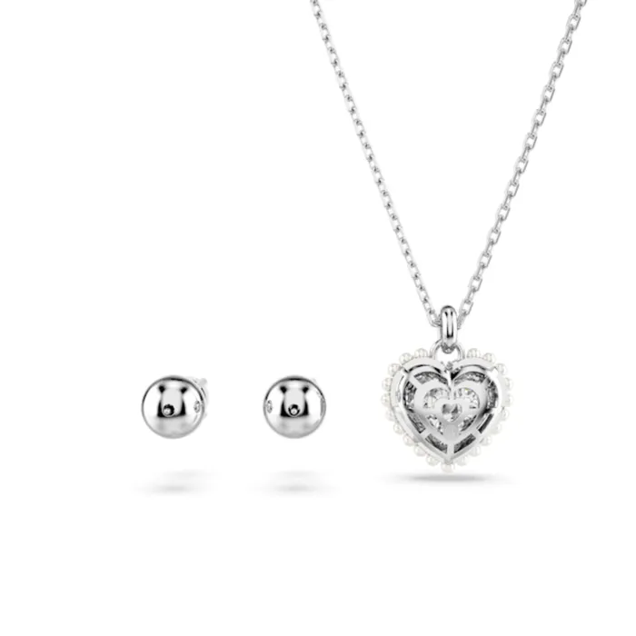 Swarovski Necklaces Swarovski Hyperbola Set Necklace and Earrings Heart White Rhodium plated Swarovski Necklaces Swarovski Hyperbola Set Necklace and Earrings Heart White Rhodium plated