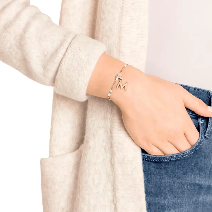 Swarovski Swarovski Remix Collection Charm M White RoseGold Tone Rings Swarovski Swarovski Remix Collection Charm M White RoseGold Tone Rings