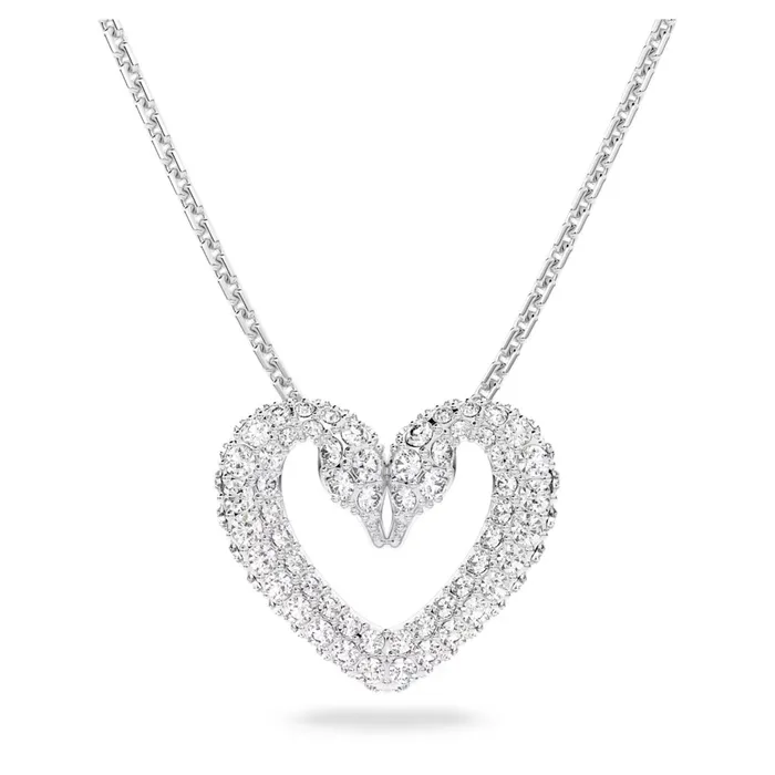 Swarovski Swarovski Una Necklace with Pendant Heart Small White Rhodium plated Necklaces Swarovski Swarovski Una Necklace with Pendant Heart Small White Rhodium plated Necklaces