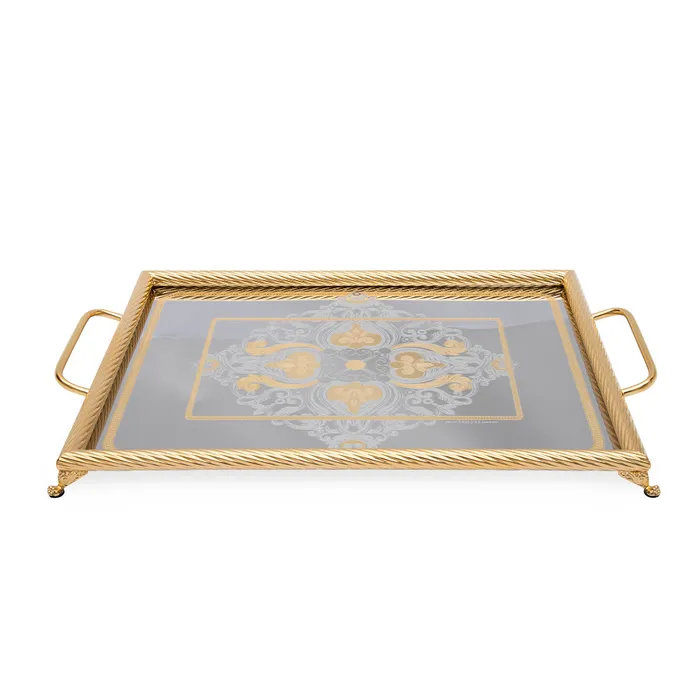 Tresors PreStyled Sets Tresors Bordeaux Gold Rectangular Tray