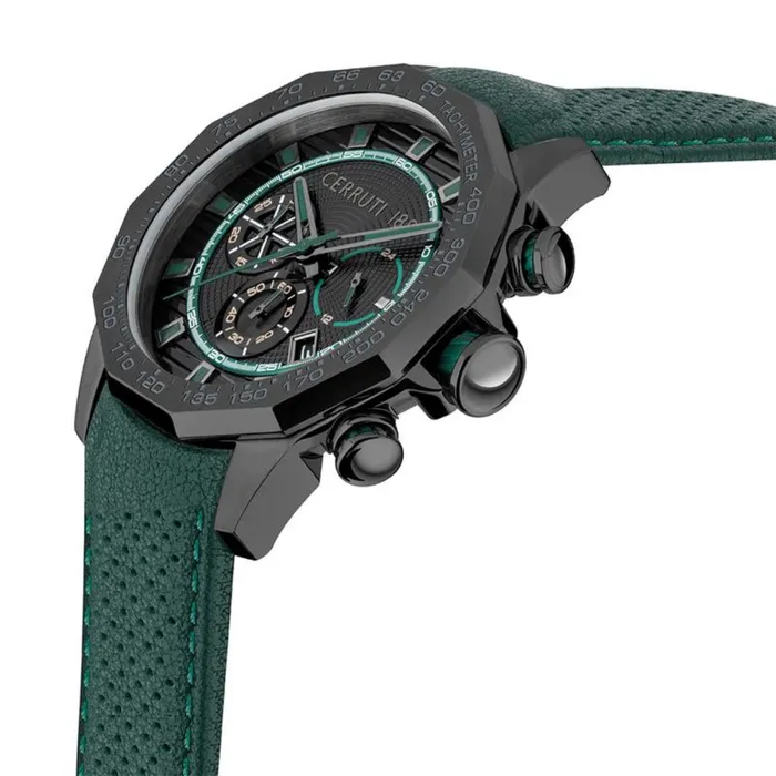 Watches Cerruti Molveno Mens Green Leather Chronograph Watch Cerruti Watches Cerruti Molveno Mens Green Leather Chronograph Watch Cerruti