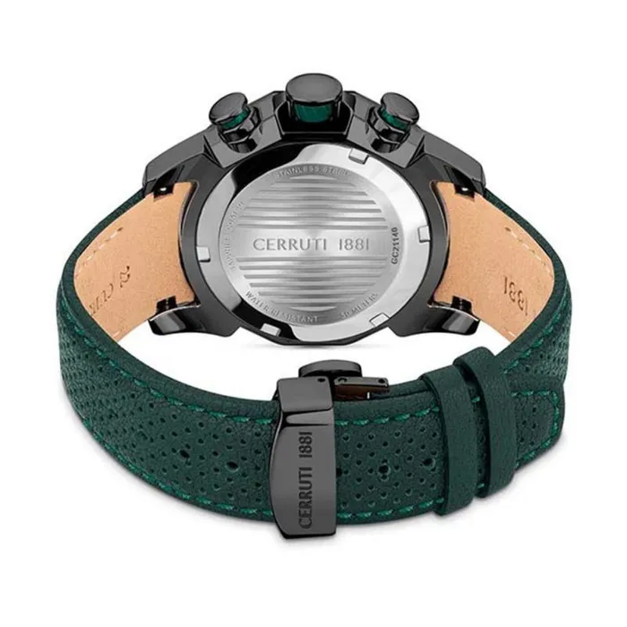 Watches Cerruti Molveno Mens Green Leather Chronograph Watch Cerruti Watches Cerruti Molveno Mens Green Leather Chronograph Watch Cerruti