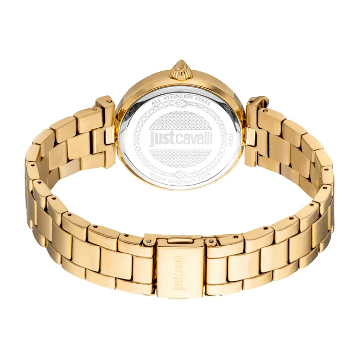 Watches Just Cavalli Just Cavalli Womens Watch with Gold Case and White MOP Dial